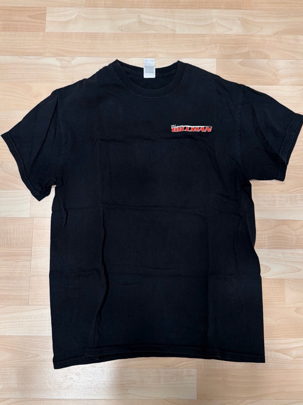 Team Gillman Gildan Black Short-Sleeve Tee with Small Red Graphic